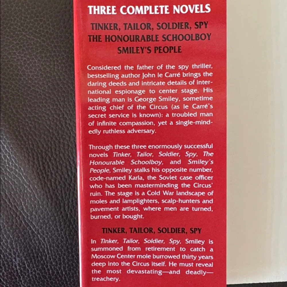 John LeCarre Spy Thriller Hardcover Book Contains Three Complete Novels